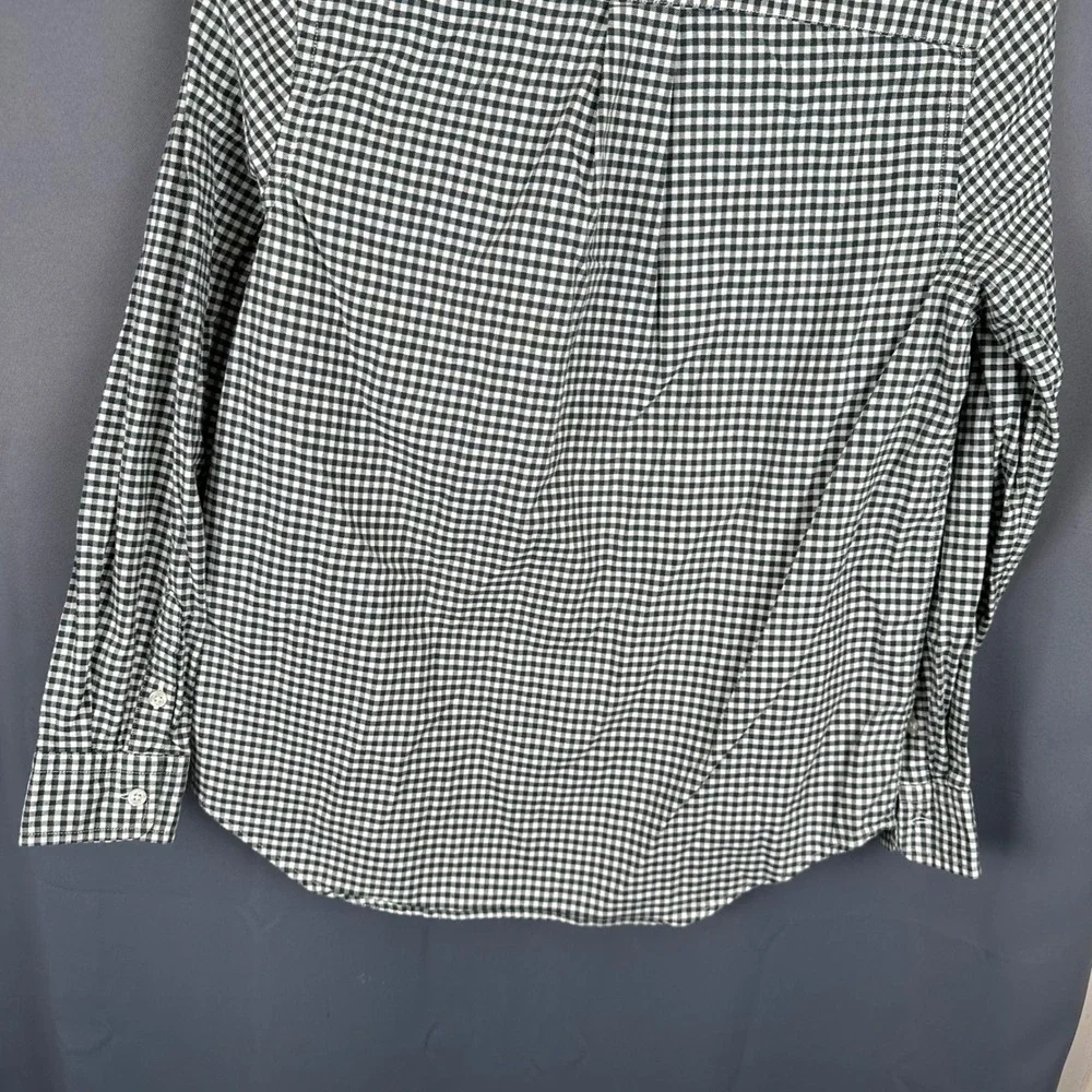Ralph Lauren Men Gingham Button Down Shirt Green White Check Long Sleeve L 14-16